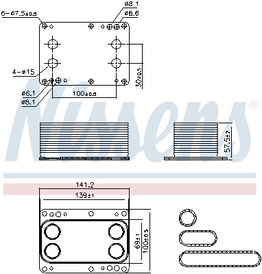 Radiateur d'huile NISSENS 90921