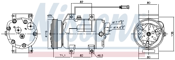 Compresseur, climatisation NISSENS 89029