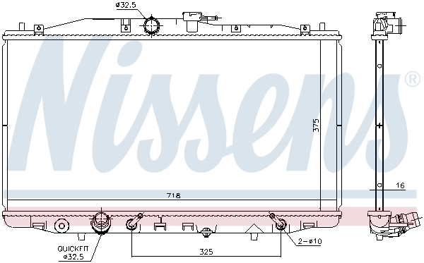 Radiateur, refroidissement du moteur NISSENS 68152