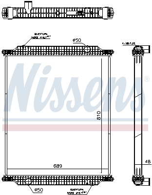 Radiateur, refroidissement du moteur NISSENS 67197