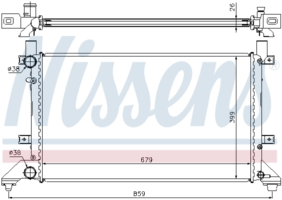 Radiateur, refroidissement du moteur NISSENS 65231A