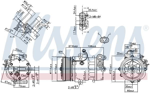 Compresseur, climatisation NISSENS 890388