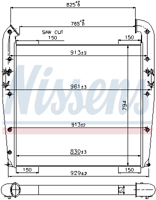Intercooler, échangeur NISSENS 96960