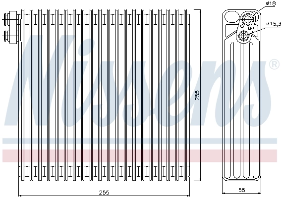 Évaporateur climatisation NISSENS 92213