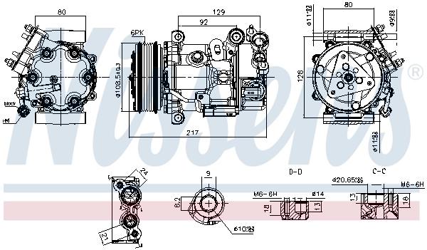 Compresseur, climatisation NISSENS 890979