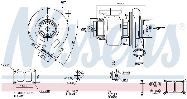 Turbocompresseur, suralimentation NISSENS 93303