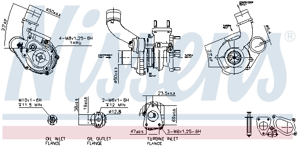Turbocompresseur, suralimentation NISSENS 93238