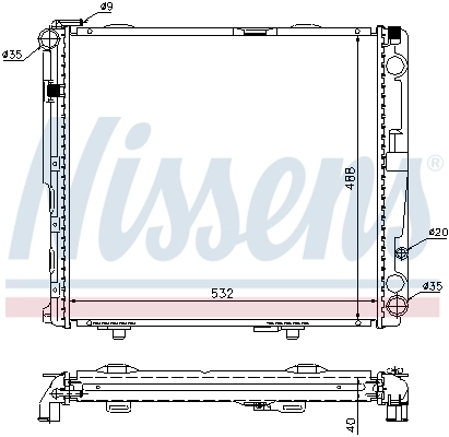 Radiateur, refroidissement du moteur NISSENS 62696A