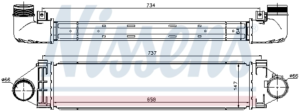 Intercooler, échangeur NISSENS 96472
