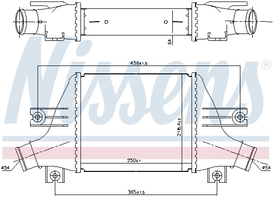Intercooler, échangeur NISSENS 96163