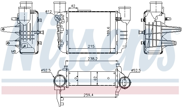 Intercooler, échangeur NISSENS 96709