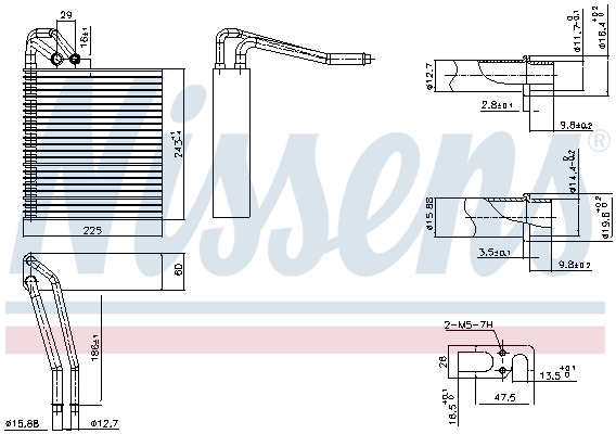 Évaporateur climatisation NISSENS 92331