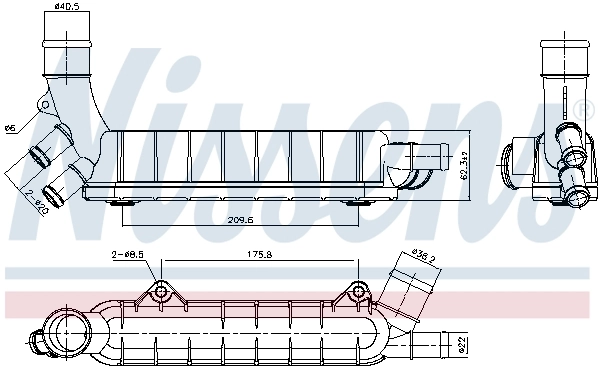 Radiateur d'huile NISSENS 90976