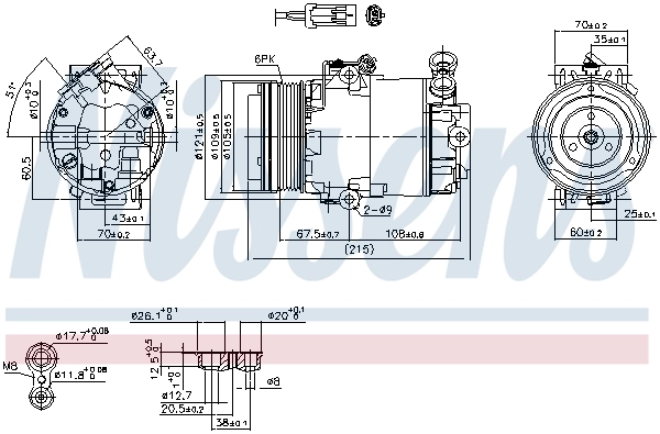 Compresseur, climatisation NISSENS 89042