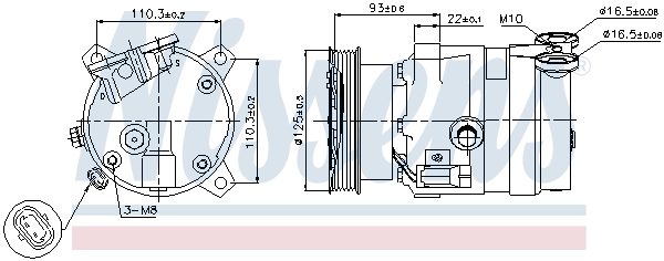 Compresseur, climatisation NISSENS 89106