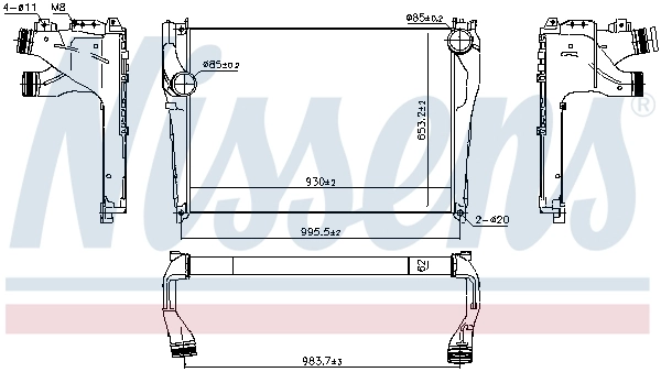 Intercooler, échangeur NISSENS 961564