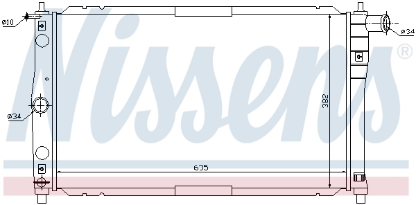 Radiateur, refroidissement du moteur NISSENS 61654