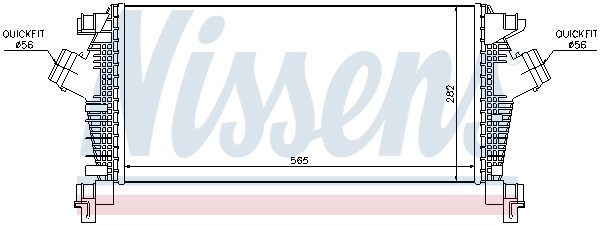 Intercooler, échangeur NISSENS 96556