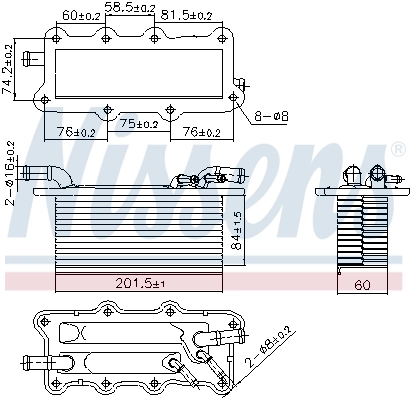 Intercooler, échangeur NISSENS 96122
