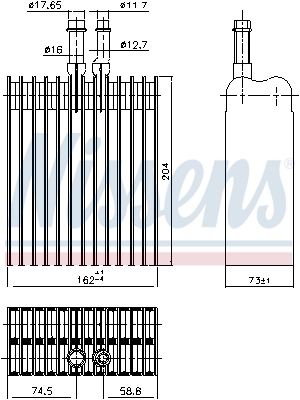 Évaporateur climatisation NISSENS 92378