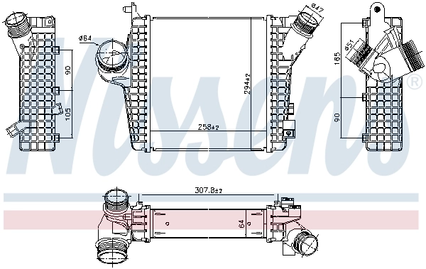 Intercooler, échangeur NISSENS 961305