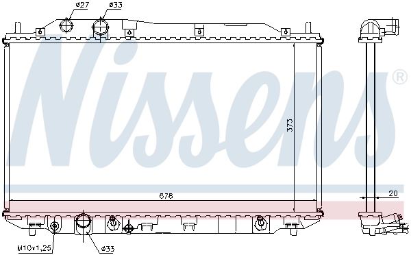 Radiateur, refroidissement du moteur NISSENS 68141