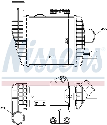 Intercooler, échangeur NISSENS 96661