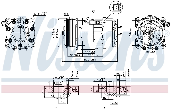Compresseur, climatisation NISSENS 89032