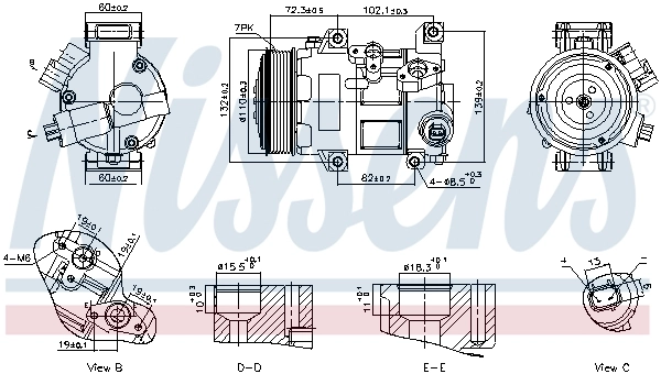 Compresseur, climatisation NISSENS 89516
