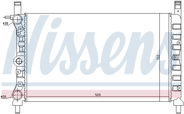 Radiateur, refroidissement du moteur NISSENS 61931
