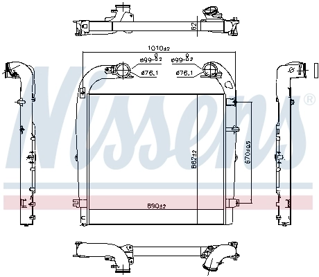 Intercooler, échangeur NISSENS 961154