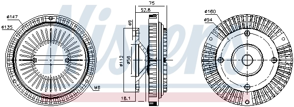 Embrayage, ventilateur de radiateur NISSENS 86044