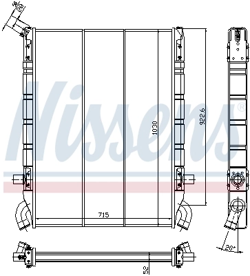 Radiateur, refroidissement du moteur NISSENS 64071