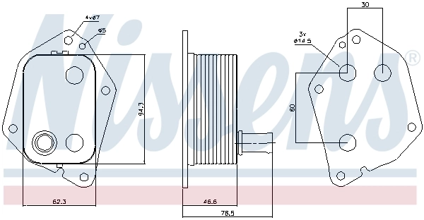 Radiateur d'huile NISSENS 90721