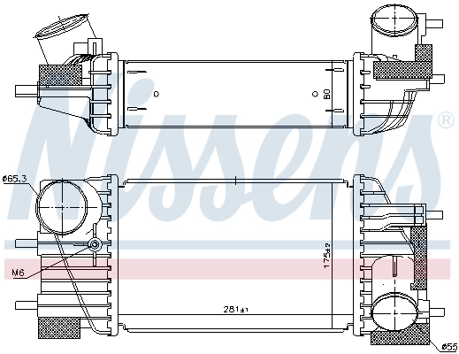 Intercooler, échangeur NISSENS 96360