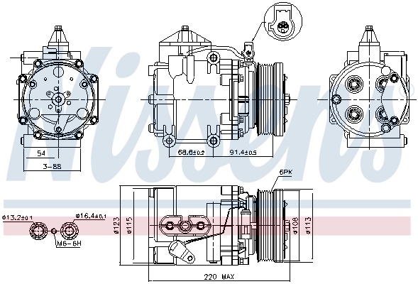 Compresseur, climatisation NISSENS 89248