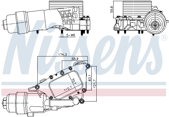 Radiateur d'huile NISSENS 91385
