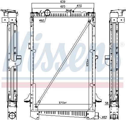 Radiateur, refroidissement du moteur NISSENS 61442A