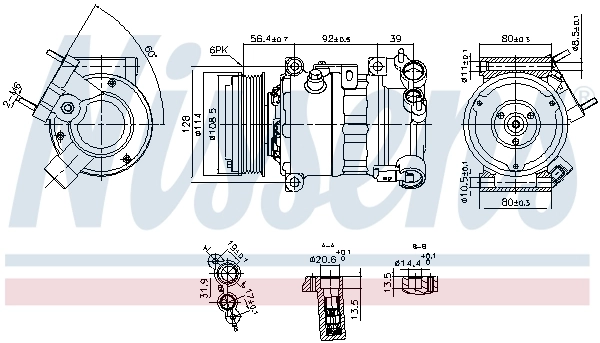 Compresseur, climatisation NISSENS 890599