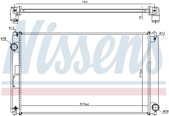 Radiateur, refroidissement du moteur NISSENS 606610