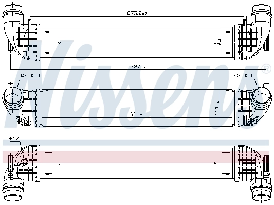 Intercooler, échangeur NISSENS 96140
