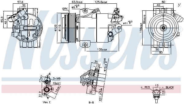 Compresseur, climatisation NISSENS 891012
