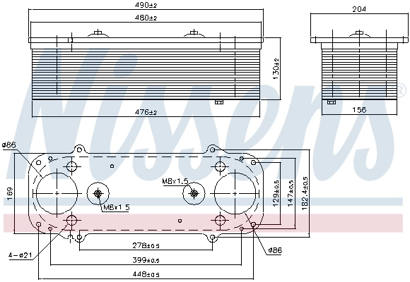 Intercooler, échangeur NISSENS 961500