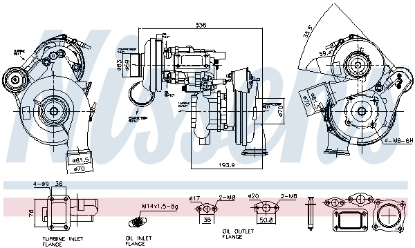 Turbocompresseur, suralimentation NISSENS 93849