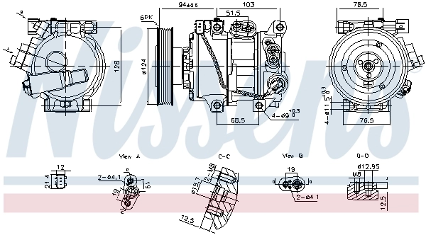 Compresseur, climatisation NISSENS 890896