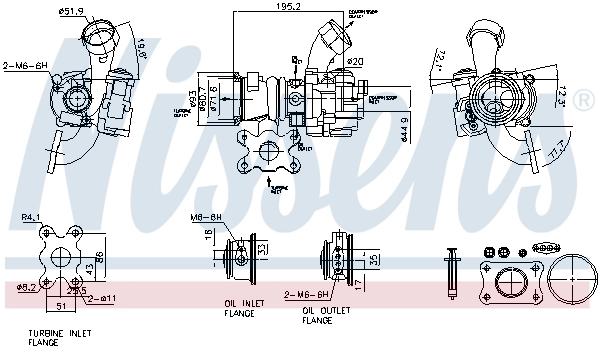 Turbocompresseur, suralimentation Nissens