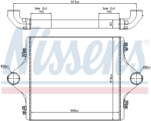 Intercooler, échangeur NISSENS 96977