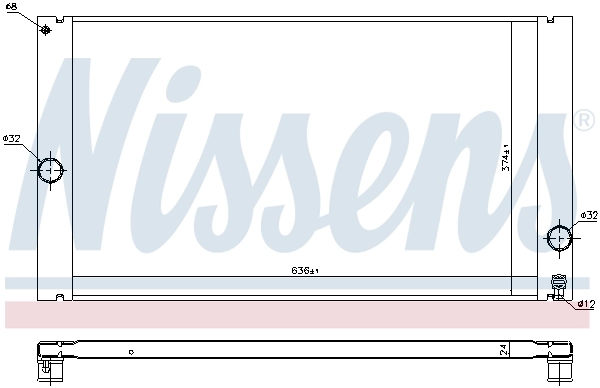Radiateur, refroidissement du moteur NISSENS 65614