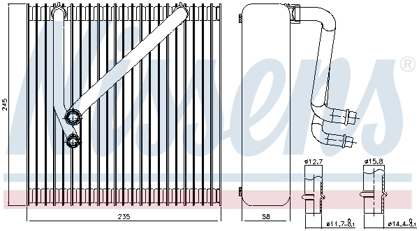 Évaporateur climatisation NISSENS 92164