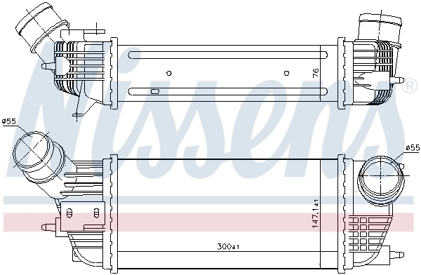 Intercooler, échangeur NISSENS 96497